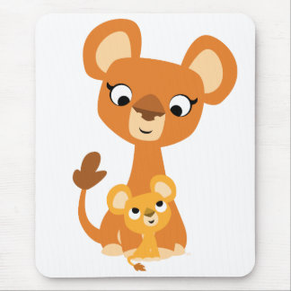 Alfombrilla De Ratón Personalizado dulce Madre León y cubo mousepad