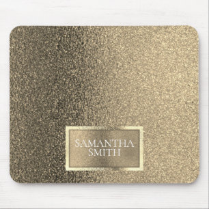 Alfombrilla De Ratón Personalizado elegante Purpurina de oro metálico