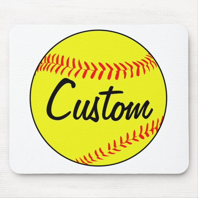 Alfombrilla De Ratón Personalizado Fastpitch Softball Mouse Pad (Frente)