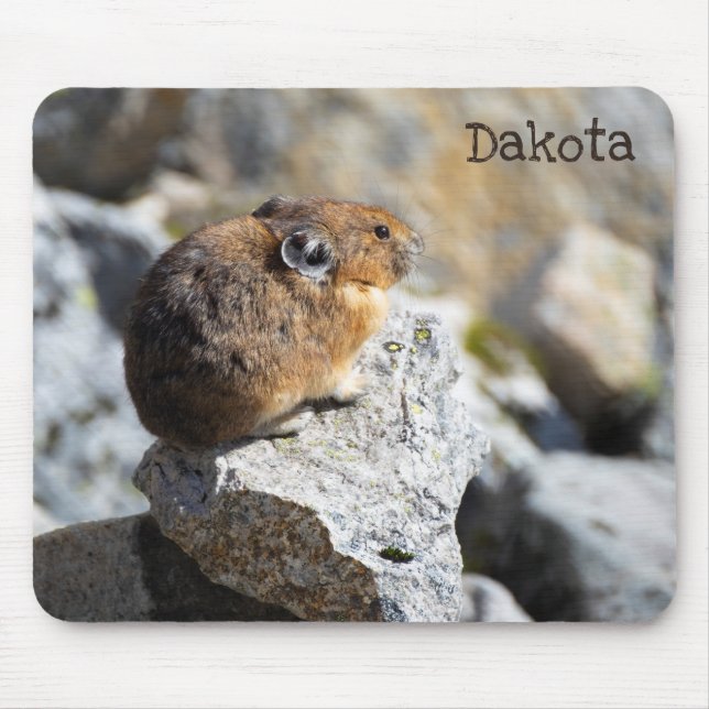 Alfombrilla De Ratón Personalizado Fluffy Pika (Frente)