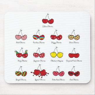 Alfombrilla De Ratón Personalizado Fun Comic Funny Cherries Rojas Cheek
