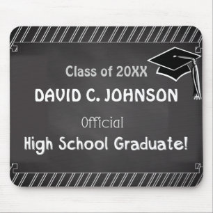 Alfombrilla De Ratón Personalizado Graduación Felicitaciones Chalkboard