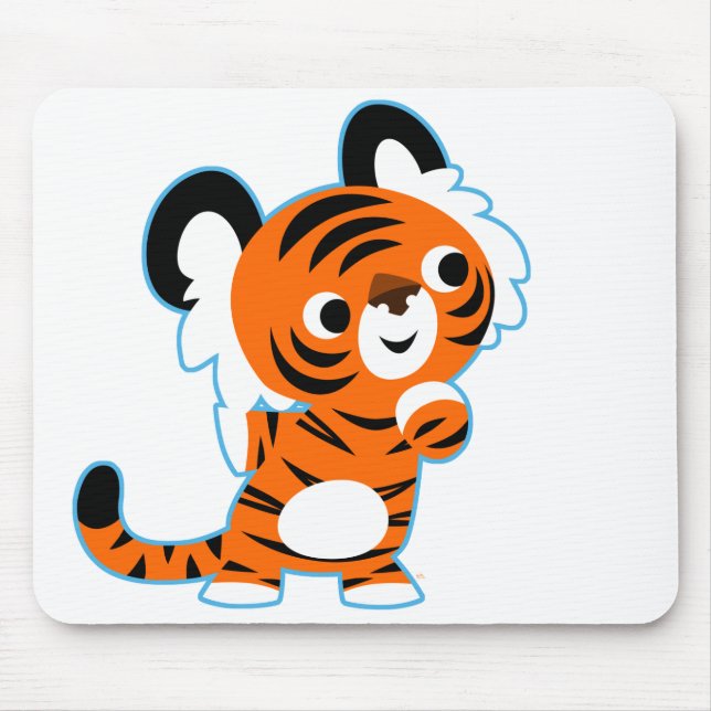 Alfombrilla De Ratón Personalizado Interesado Cute Tiger Mousepad (Frente)