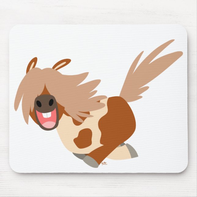 Alfombrilla De Ratón Personalizado lindo feliz Pinto Pony mousepad (Frente)