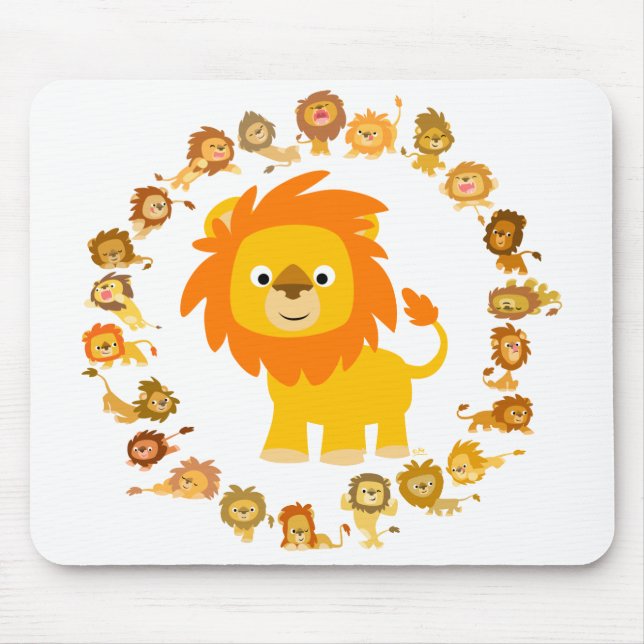 Alfombrilla De Ratón Personalizado Lion Mandala mousepad (Frente)