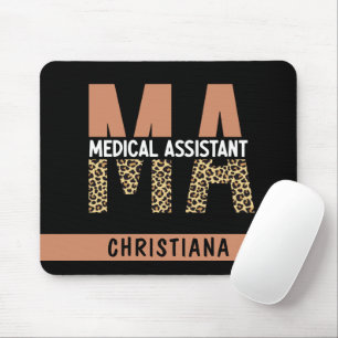 Alfombrilla De Ratón Personalizado MAMÁES Auxiliar Médico Leopard Print