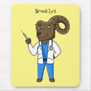 Alfombrilla De Ratón Personalizado médica ilustracion de ovino de Bigho