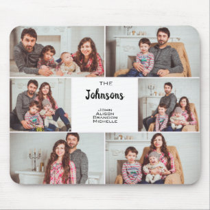 Alfombrilla De Ratón Personalizado moderno 6 Collage de fotos familiar