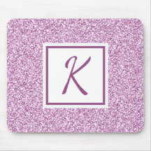 Personalizado Monograma Espuma rosa Mousepad