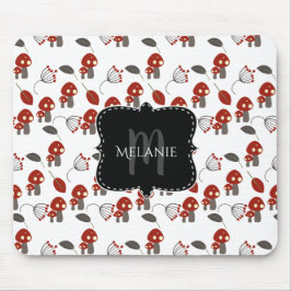 Alfombrilla De Ratón Personalizado Mouse Pad Whimisal Red Mushroom Gard