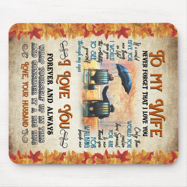 Alfombrilla De Ratón Personalizado Para Mi Esposa Del Esposo Nunca Olvi (Frente)