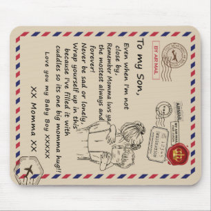 Alfombrilla De Ratón Personalizado Para Mi Hijo, Carta De Mamá Abierto