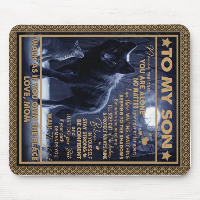 Alfombrilla De Ratón Personalizado Para Mi Hijo, Regalo De Cumpleaños D (Frente)