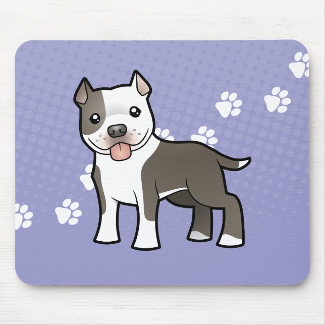 Alfombrilla De Ratón Personalizado Pitbull / American Staffordshire Ter (Frente)