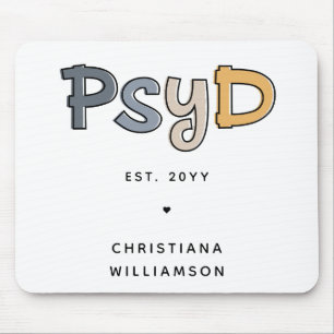 Alfombrilla De Ratón Personalizado PsyD Médica de Psicóloga