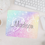 Alfombrilla De Ratón Personalizado Purpurina colorido irlandés elegante<br><div class="desc">Personalice fácilmente este elegante y colorido patrón de purpurina bokeh con su nombre personalizado y/o monograma.</div>