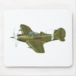 Alfombrilla De Ratón Personalizado retro avión de combate