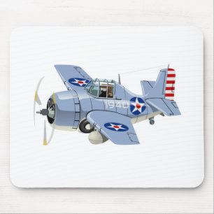 Alfombrilla De Ratón Personalizado retro avión de combate