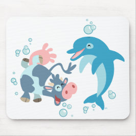 Alfombrilla De Ratón Personalizado Seacow y Dolphin mousepad