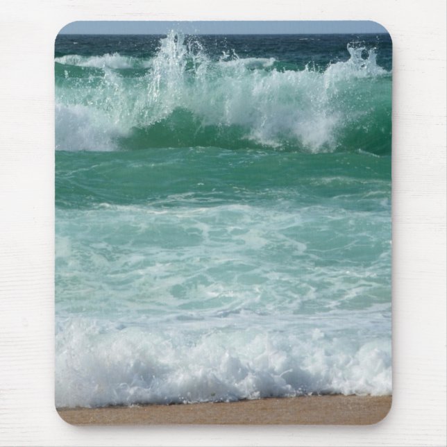 Alfombrilla De Ratón Personalizado Seascape Sea Waves Beach Trendy (Frente)