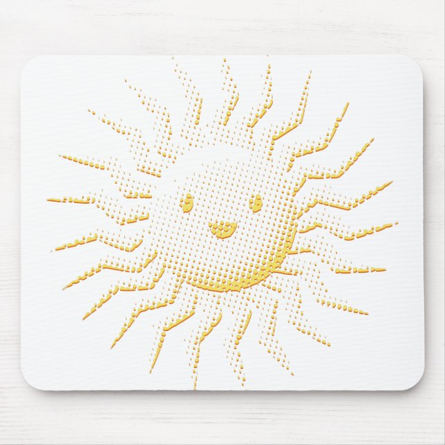 Alfombrilla De Ratón Personalizado Sonriente Cara Solar (Frente)