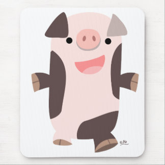 Alfombrilla De Ratón Personalizado Sonriente en la tabique de cerdo