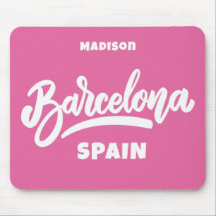 Alfombrilla De Ratón Personalizado Texto y color Barcelona