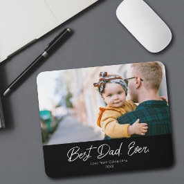 Alfombrilla De Ratón Personalizado Una Foto Mejor Papá Nunca Mousepad