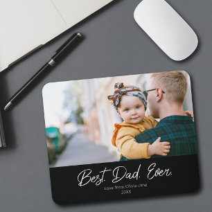 Alfombrilla De Ratón Personalizado Una Foto Mejor Papá Nunca Mousepad