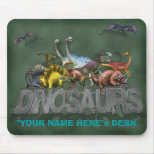 Alfombrilla De Ratón "¡Personalízame!" Dinosaurios