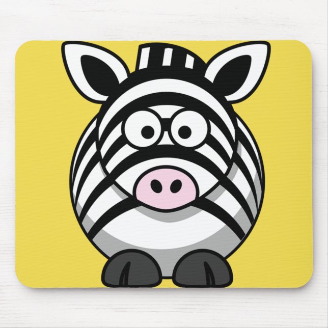 Alfombrilla De Ratón Personalizar Cute Zebra (Frente)