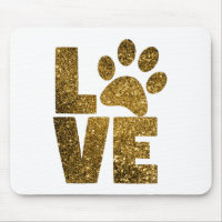 Personalizar Purpurina Dorado Love Text con Animal