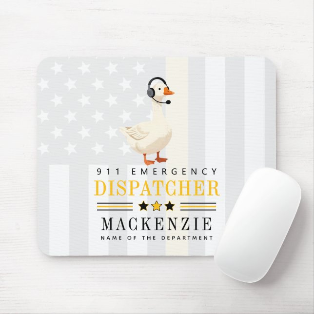 Alfombrilla De Ratón Personalized 911 Dispatcher Goose With Headset (Con ratón)