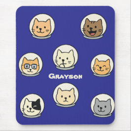 Alfombrilla De Ratón Personalized Catstronaut Mousepad With Name