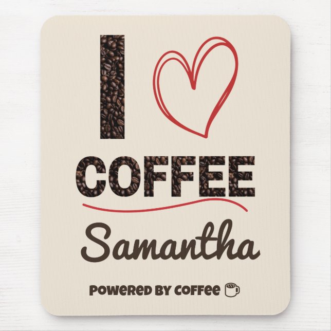 Alfombrilla De Ratón Personalized Coffee Lover | Custom Barista Gift (Frente)