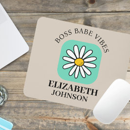 Alfombrilla De Ratón Personalized Daisy Mouse Pad - Custom Name Mouse 