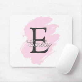 Alfombrilla De Ratón Personalized Dusty Rose Monogram Mouse Pad