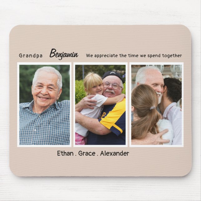 Alfombrilla De Ratón  personalized gift for grandparents, grandpa (Frente)