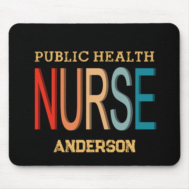 Alfombrilla De Ratón Personalized Public health nurse RN gifts (Frente)
