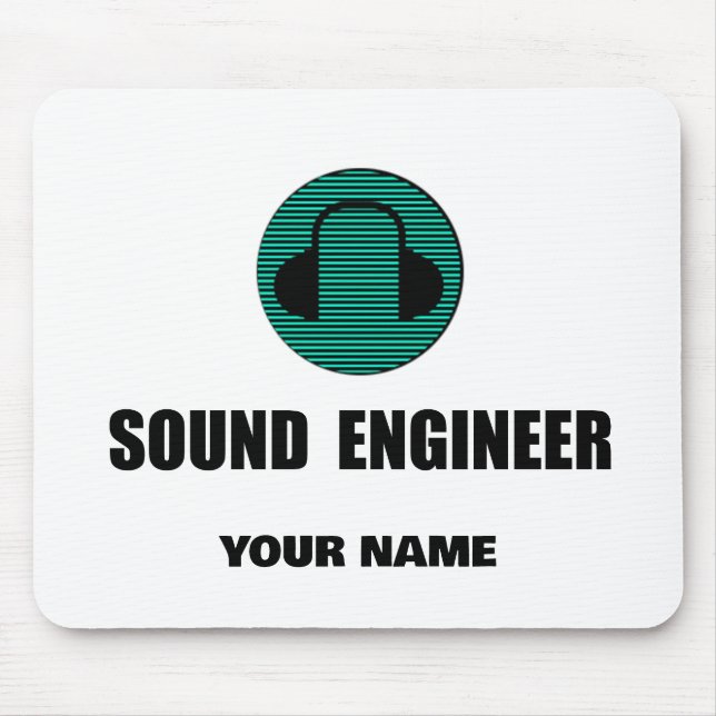 Alfombrilla De Ratón Personalized Sound Engineer Audio Engineering (Frente)