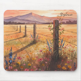 Alfombrilla De Ratón Personalized Sunset Wildflower Desk