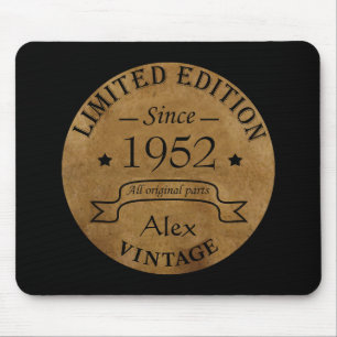 Alfombrilla De Ratón Personalized vintage birthday gift