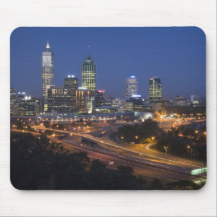 Alfombrilla De Ratón Perth, Australia. Vista del centro de Perth desde