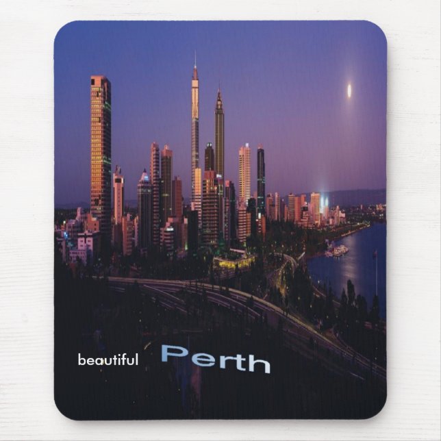 Alfombrilla De Ratón Perth hermosa, Australia, mousepad. (Frente)