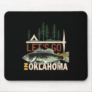 Alfombrilla De Ratón Pesca de Camping en Oklahoma - Naturaleza Oklahoma