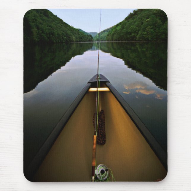 Alfombrilla De Ratón Pesca de canoa de montaña (Frente)