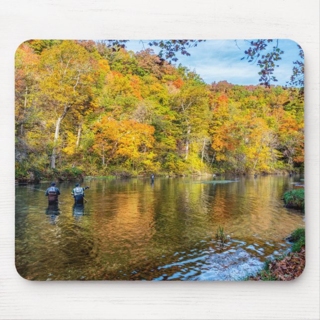 Alfombrilla De Ratón Pesca de otoño de Bennett Spring (Frente)