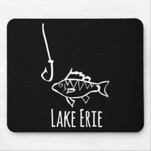 Alfombrilla De Ratón Pesca de perca con anzuelo en Pennsylvania Lago Er