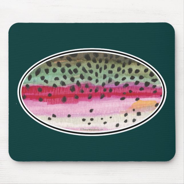 Alfombrilla De Ratón Pesca de trucha arco iris (Frente)