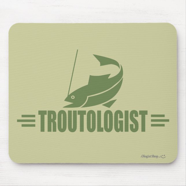 Alfombrilla De Ratón Pesca de trucha humorística (Frente)